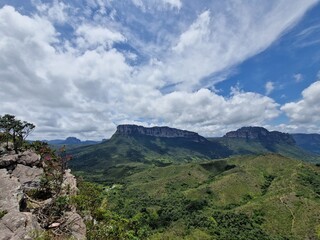 Naklejka premium Vale do Pati lookout in Chapada Diamantina National Park in Brazil