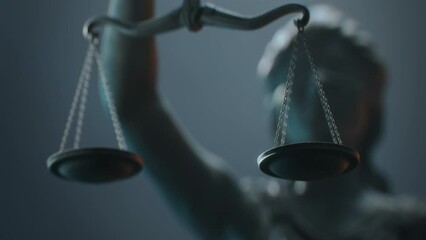Cinematic and Atmospheric Close-up Shot of Scales that Lady Justice is Holding.
A Title Sequence for Court Show Mock-up.
