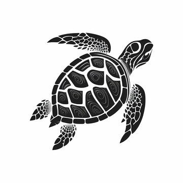 recommend clip art: Sea Turtle Logo, Generative AI