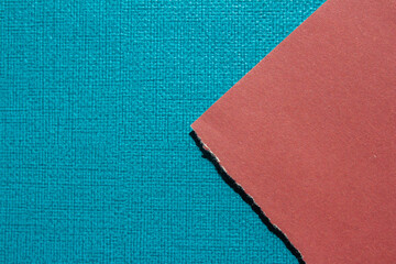 Red torn paper background with copy space