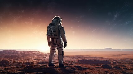 astronaut in the desert, generative AI