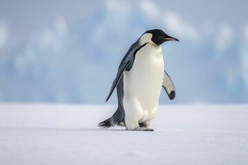 penguin on snow, generative AI