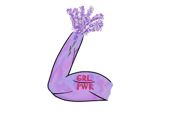 A strong hand with grl pwr. Feminism concept. Good for any project.