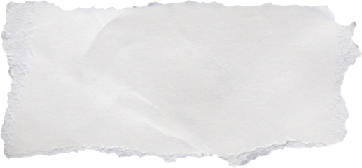 piece of white paper tear isolated on white background