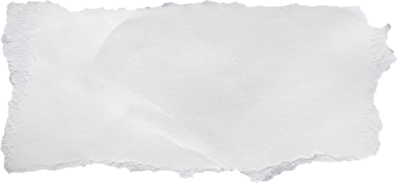 piece of white paper tear isolated on white background