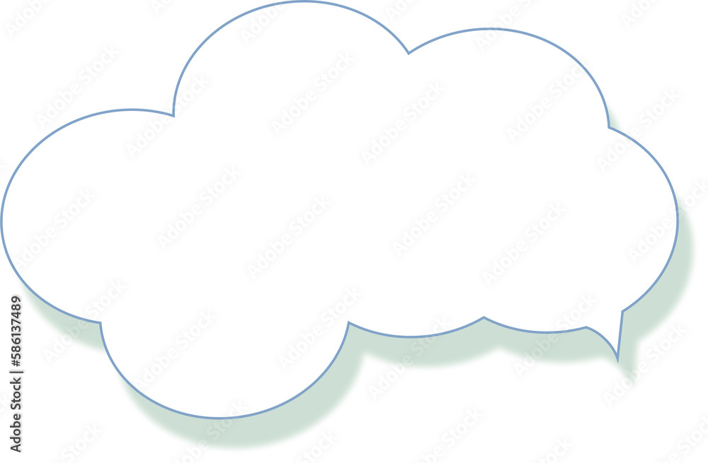 Wall mural dialog message bubble with shadow effect