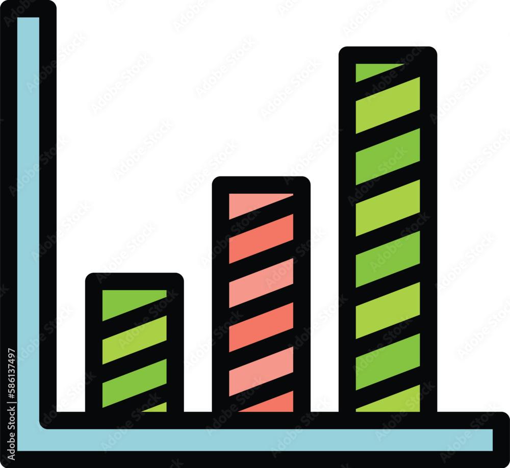 Poster bitcoin bar chart icon. outline bitcoin bar chart vector icon for web design isolated on white backg