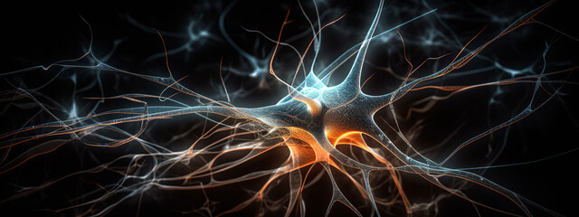 neuron, impulse, brain, cell, fractal, light, space, motion, energy, backdrop, movement, design, illustration, element, swirl, science, technology, glow, texture, concept, universe, imagination, fanta