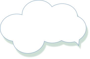 Dialog message bubble with shadow effect