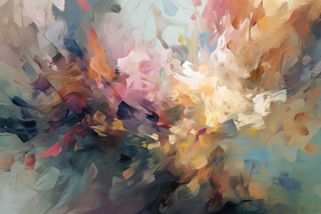 abstract, soft nuetral colors, oil paint style, Generative IA