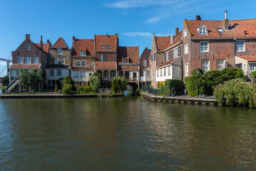 Obraz premium Historische Altstadt beim Alten Hafen in Enkhuizen. Provinz Nordholland in den Niederlanden