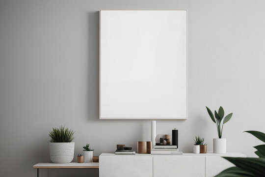 Home Interior Frame 8x10 Mockup In Scandinavian Style