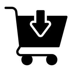 add to cart glyph icon