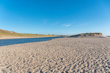 Fototapeta na wymiar Lagune am Strand von Schoorl - Camperduin. Provinz Nordholland in den Niederlanden