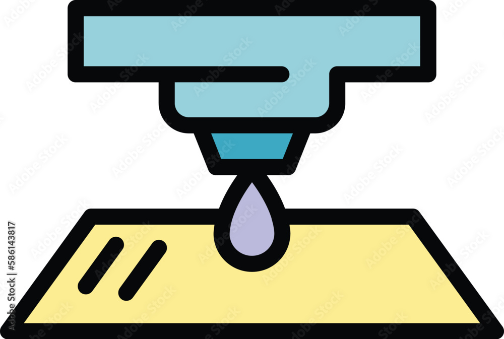 Aufkleber printing ink icon. outline printing ink vector icon for web design isolated on white background colo