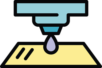 Printing ink icon. Outline Printing ink vector icon for web design isolated on white background color flat