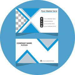  double sided business card design template , blue and white business card 
creative business card and name card horizontal simple clean template vector business card.