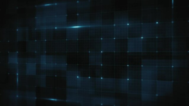 Abstract Digital Data Technology Grid Fx Background/ 4k animation of an abstract background with digital data technology graphic grid