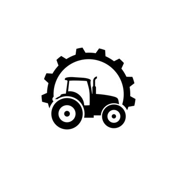 Tractor icon isolated on transparent background
