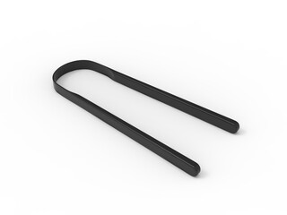 Blank Tongue Scraper Template, 3d render illustration.