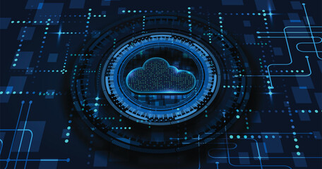 3D cloud background for cloud computing in vector format. transferring a lot of information to the cloud.