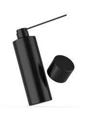 Blank Aerosol Spray Can  With Straw Pipe template mockup, 3d render illustration.