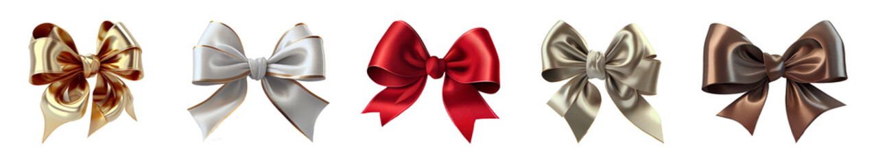 Set of bows for decoration/ card/ illustation