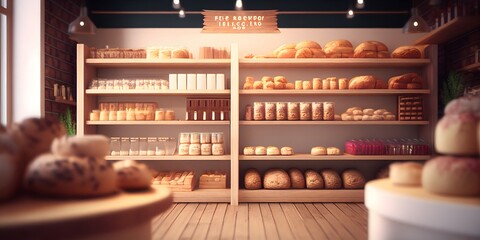 Vibrant produce on display,digital illustration generative AI