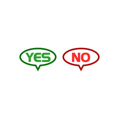 Yes and no buttons  with transparent background