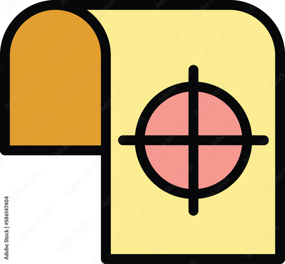 Poster printing target icon. outline printing target vector icon for web design isolated on white backgroun