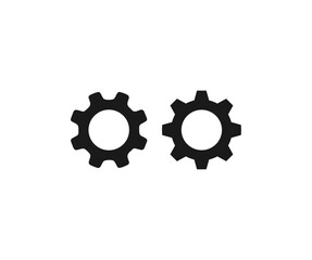 Gear setting icon set. Cog wheel icon. Gear wheel icon. Set of Black gear wheel icons vector design and illustration.