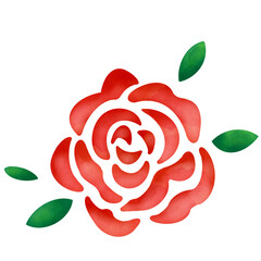 a watercolor of a rose flower