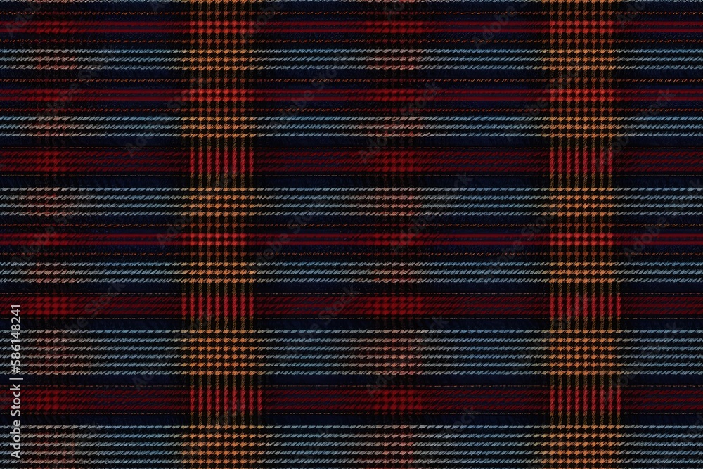 Aufkleber classic black and red plaid pattern created with generative ai technology