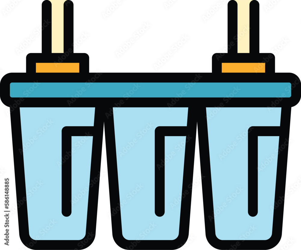 Poster water filters icon. outline water filters vector icon for web design isolated on white background co