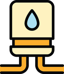 Filtration system icon. Outline Filtration system vector icon for web design isolated on white background color flat