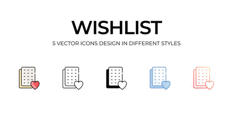 Wishlist icon. Suitable for Web Page, Mobile App, UI, UX and GUI design.