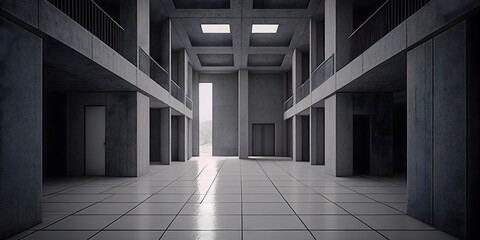 empty room,digital illustration generative AI