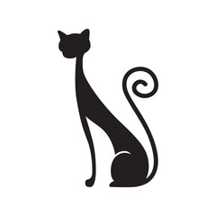 black cat. logo  element