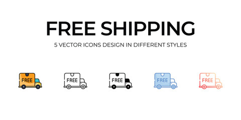 Free Shipping icon. Suitable for Web Page, Mobile App, UI, UX and GUI design.