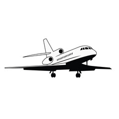 private jet transportation black and white