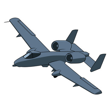 Thunderbolt military aircraft vector design