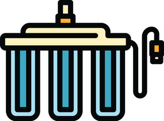 Recycle water pipe icon. Outline Recycle water pipe vector icon for web design isolated on white background color flat