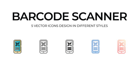 Barcode Scanner icon. Suitable for Web Page, Mobile App, UI, UX and GUI design.