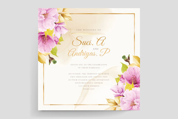 wedding invitation cherry blossom card