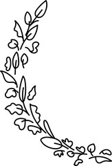 flower floral wreath frame border doodle illustration