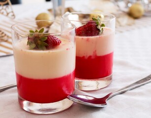 yogurt with strawberry