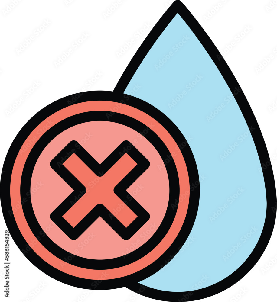 Poster dirty water drop icon. outline dirty water drop vector icon for web design isolated on white backgro