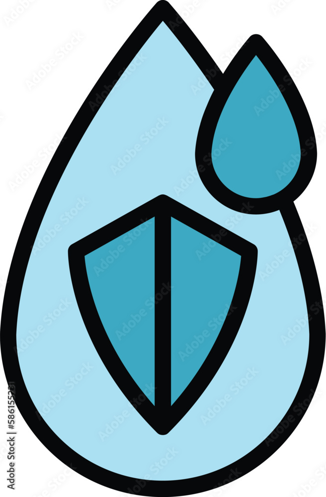 Aufkleber safe drop water icon. outline safe drop water vector icon for web design isolated on white backgroun