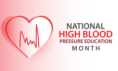 National High Blood Pressure Education Month May. vector Template  background, banner, card, poster