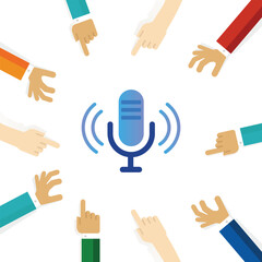 microphone recording broadcasting tools recorder podcast symbol